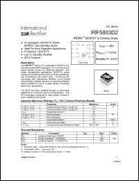 datasheet for IRF5803D2 by International Rectifier