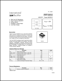 datasheet for IRF5850 by International Rectifier