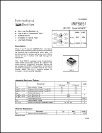 datasheet for IRF5851 by International Rectifier