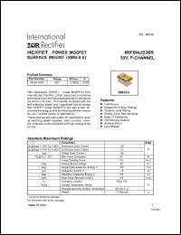 datasheet for IRF5NJ5305 by International Rectifier