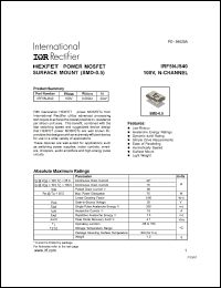 datasheet for IRF5NJ540 by International Rectifier