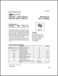 datasheet for IRF5NJ6215 by International Rectifier