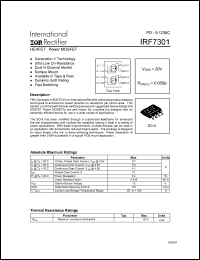 datasheet for IRF7301 by International Rectifier