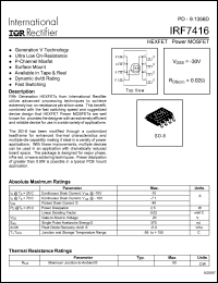 datasheet for IRF7416 by International Rectifier