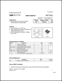 datasheet for IRF7455 by International Rectifier