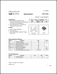 datasheet for IRF7460 by International Rectifier