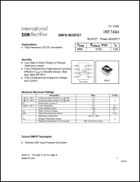 datasheet for IRF7464 by International Rectifier