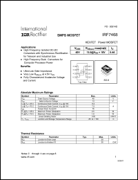 datasheet for IRF7468 by International Rectifier