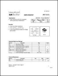 datasheet for IRF7470 by International Rectifier