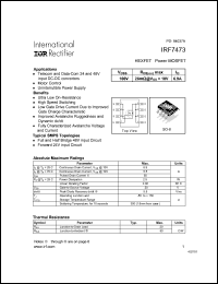 datasheet for IRF7473 by International Rectifier