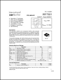 datasheet for IRF7501 by International Rectifier