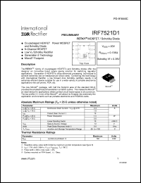 datasheet for IRF7521D1 by International Rectifier