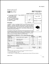 datasheet for IRF7523D1 by International Rectifier