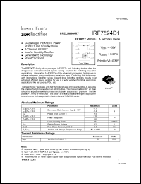 datasheet for IRF7524D1 by International Rectifier