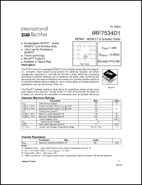 datasheet for IRF7534D1 by International Rectifier