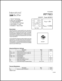 datasheet for IRF7663 by International Rectifier