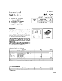 datasheet for IRF7700 by International Rectifier