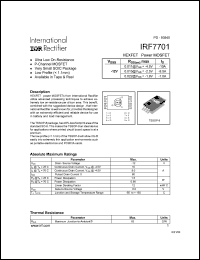 datasheet for IRF7701 by International Rectifier