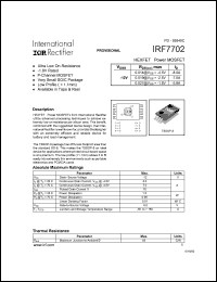 datasheet for IRF7702 by International Rectifier