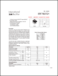 datasheet for IRF7807D1 by International Rectifier