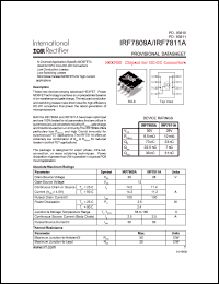 datasheet for IRF7809A by International Rectifier