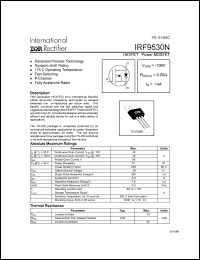 datasheet for IRF9530N by International Rectifier