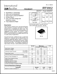 datasheet for IRF9952 by International Rectifier