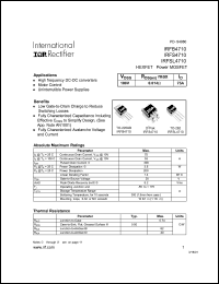 datasheet for IRFB4710 by International Rectifier