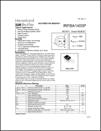 datasheet for IRFBA1405P by International Rectifier