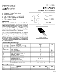 datasheet for IRFIZ46N by International Rectifier