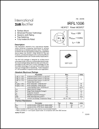 datasheet for IRFL1006 by International Rectifier