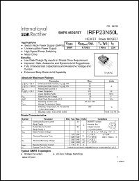 datasheet for IRFP23N50L by International Rectifier