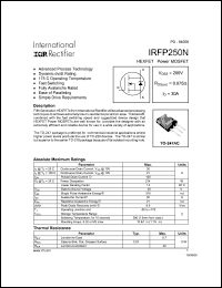 datasheet for IRFP250N by International Rectifier