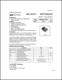 datasheet for IRFP460AS by International Rectifier