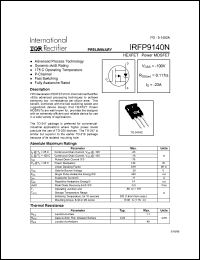 datasheet for IRFP9140N by International Rectifier