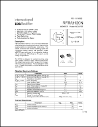 datasheet for IRFR120N by International Rectifier