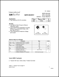 datasheet for IRFU13N15D by International Rectifier