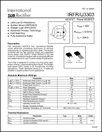 datasheet for IRFR3303 by International Rectifier