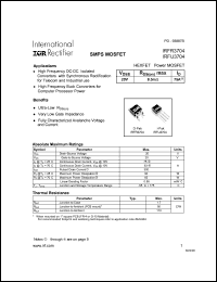 datasheet for IRFR3704 by International Rectifier