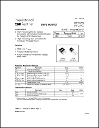 datasheet for IRFR3707 by International Rectifier