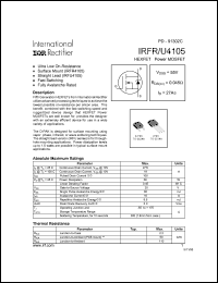 datasheet for IRFU4105 by International Rectifier