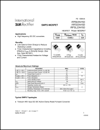 datasheet for IRFS23N15D by International Rectifier