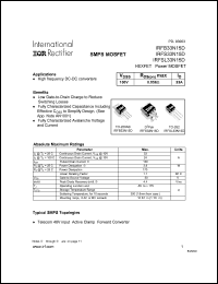 datasheet for IRFS33N15D by International Rectifier