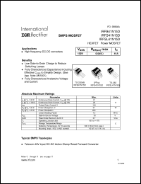 datasheet for IRFB41N15D by International Rectifier