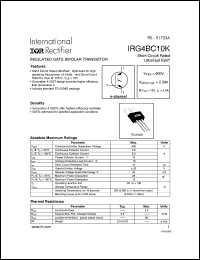 datasheet for IRG4BC10K by International Rectifier