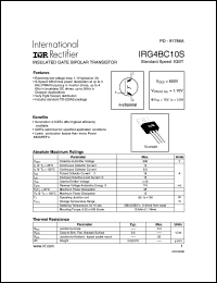 datasheet for IRG4BC10S by International Rectifier