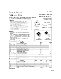 datasheet for IRG4BC10SD-S by International Rectifier