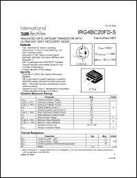 datasheet for IRG4BC20FD-S by International Rectifier