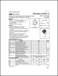 datasheet for IRG4BC20MD-S by International Rectifier