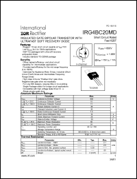 datasheet for IRG4BC20MD by International Rectifier